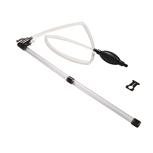 Manual Aquarium Water Changer, Fish Tank Siphon Gravel Vacuum Cleaner for Water Changing and Filter Sand Cleaning with PVC Hose and Filter Heads for Freshwater Tanks