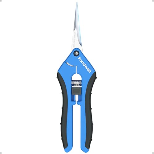 Fondwell 6.5" Gardening Shears Pruning Snips: Plant Trimming Scissors with Straight Blades - Pruning Scissors for Precise Cuts - style: 6.5" Straight