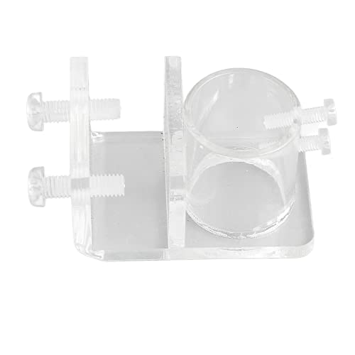 HEEPDD Aquarium Water Pipe Clamp, Acrylic Fish Hose Fix Clamp/Holder for 20mm Pipes, Perfect for Fish Tanks and Aquariums Aquarium Water Pipe, High Transparency Nan Supplies (Single Hole - size: Single Hole 25mm/0.98in Inner Diameter