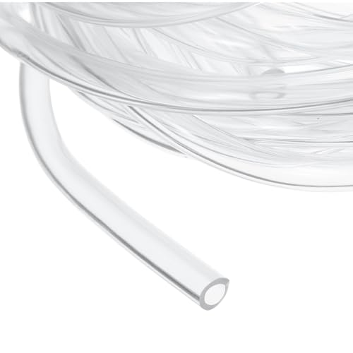 uxcell Clear PVC Tubing, 4mm ID x 5mm OD - 15ft PVC Tube Lightweight Vinyl Hose, Transparent Flexible Plastic Water Tubing for Air Oil Water Transfer Aquarium Irrigation - size: 4mm ID x 5mm OD