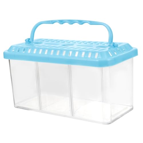 VOSAREA Transparent Fish Breeding Box with Compartment Dividers Fish Isolation Tank for Betta Shrimp Easy to Clean Portable Design Safe Material Increases Survival Rate