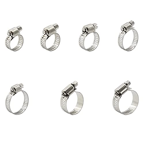 35PCS Cable Clamp Assortment Kit,TTZEZE 7 Size 304 Stainless Steel Clamps,Adjustable Pipe Clamp,Tube Clamp,Metal Clamp,Steel Hose Clamp,Tube Holder for Tube,Pipe Hoop,Pipe or Wire Cord Installation - size: Clamp Assortment Kit