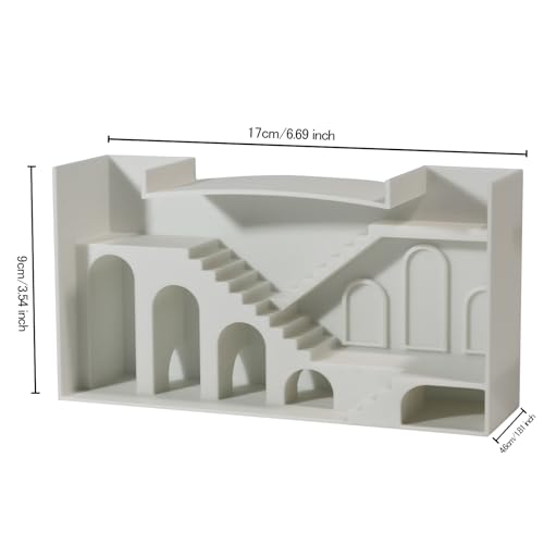 Aquarium Undergravel Fish Tunnel Hide Cave Corner Castle Tank Decorations Under Gravel Viewing Tunnel Fish & Shrimp Cave for Aquarium Hideout(White,Style A) - color: White, style: Style A