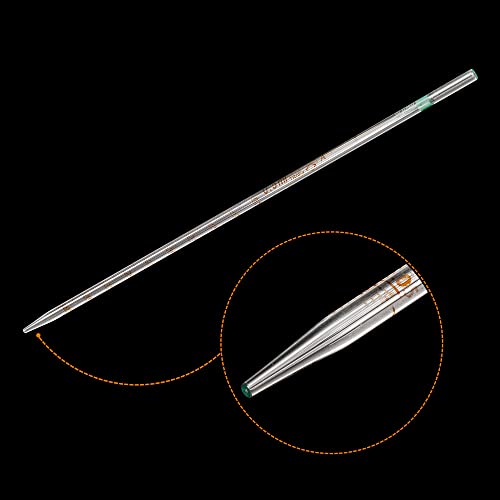 PATIKIL Graduated Dropper Pipettes, 1 Pcs 0.5ml Reusable Borosilicate Glass Pipette for Transfer Liquid for Laboratory, Chemistry, Clear - size: 0.5ml