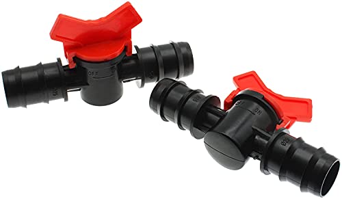 1 Inch(25mm) Barbed Ball Valve 4pcs Shut Off Switch Hose Barb Valve for Garden Drip Irrigation Aquarium Hose Tube