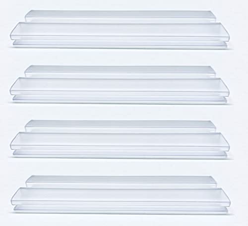 DistinctAndUnique Clear PVC Hinge Piano Style for 3/16" (4.5mm) Material, 48 Inch, 4 Pack No Screw or Glue Plastic Aquarium Lid Hinges for Plexiglass Panels, Golf Cart Windshield Hinge Acrylic Panels - size: 48 Inch