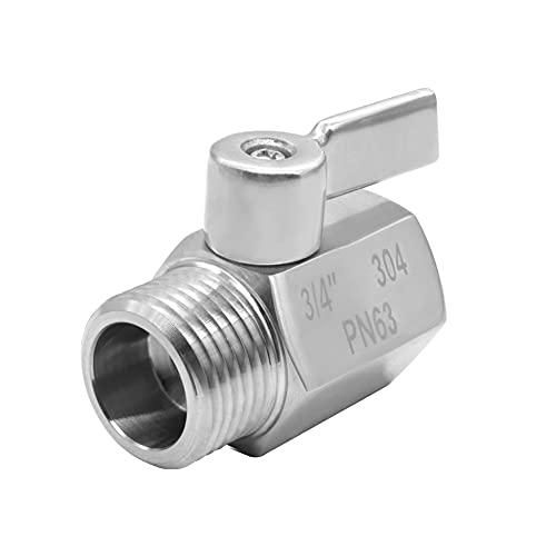 Beduan Rain Barrel Spigot Faucet Kit Stainless Steel 3/4" Garden Hose Valve with Bulkhead Fitting Adapter for Water Container Tanks, Aquariums, Tubs, Pools - size: 1/2" Female Bulkhead Fitting+3/4 GHT Valve