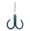 Dr. Slick Thinning Scissor, 4", Adjustable Open Loops, Green PVC Handles, Straight