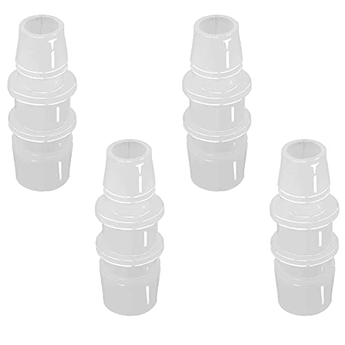1/2" to 1/4" Hose Barb Reducer Pipe Fittings Adapter Plastic Joint connector Splicer Mender for Aquarium Household Transport Fuel Gas Liquid Air (Pack of 4)