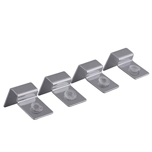 Zerodis 4pcs Stainless Steel Fish Glass Cover Support Bracket, Aquarium Cover Glass Clip Holder Lid Bracket Fish (12mm)