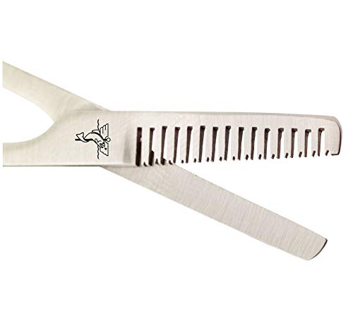 Dr. Slick Thinning Scissor, 4", Adjustable Open Loops, Green PVC Handles, Straight