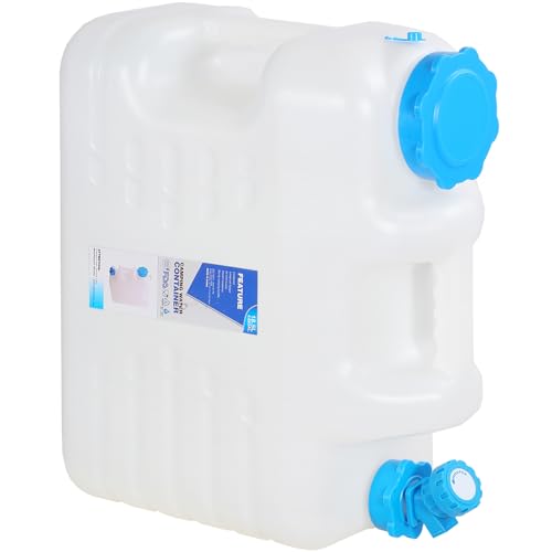 REDCAMP 5 Gallon/18.5L Portable Water Container with Spigot, Camping Water Jug, Water Container,Large Water Tank,Portable Emergency Water Storage for Camping,Car,Hiking,Hurricane Supplies - color: White, size: 625.6 Ounces