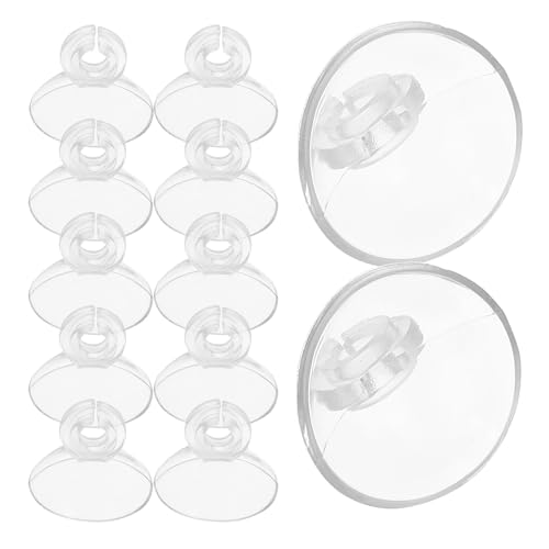 SHINEOFI 20pcs Aquarium Suction Cup Clips and Airline Tube Holders, Soft Flexible Suction Cups for Fish Tank Oxygen Tubing, Aquarium Air Pump Accessories for Stable Hose Fixing