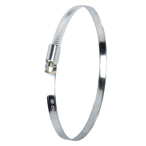 10Pcs Narrow Band 9mm Steel Adjustable Hose Clamp Hoop 110-130mm HC110-130/9 (110-130mm) - size: 110-130mm