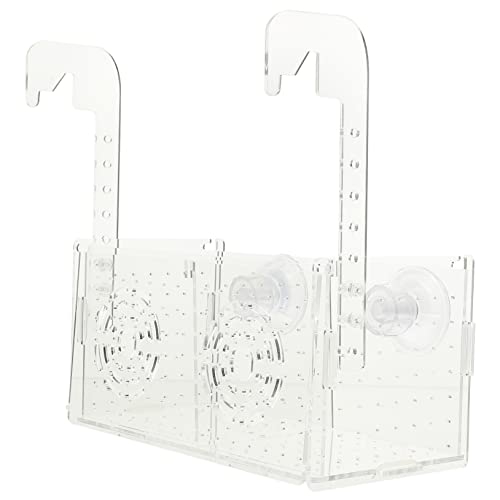 POPETPOP Aquarium Fry Box Acrylic Fish Breeding Box Cups for Isolation and Nursery and Non-deformable Fish Tank Accessory for Improved Survival Rates