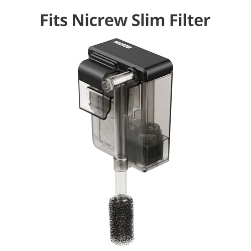 NICREW Slim Aquarium Filter Cartridges (12 pcs) with Intake Sponges (4 pcs) - size: 12 pack