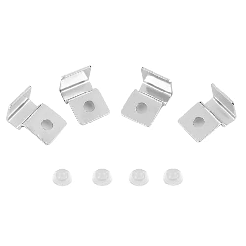 SUNGOOYUE Aquarium Glass Lid Support Stainless Steel Fish Tank Lid Clips 4Pcs 5mm Cover Bracket Holder for Aquarium Fish Tank Easy Glass Cover Placement and Stable Fit (10mm (4 Pieces/Set)) - size: 10mm (4 pieces/set)