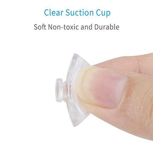 Pawfly 10 Pack Clear Suction Cups 0.8 Inch PVC Plastic Sucker Without Hooks for Home Decoration and Organization - style: 0.8 in 10pcs