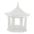HANABASS Hexagonal Pavilion Ornament 2.79X2.44X2.16In Miniature Ceramic Pavilion Statue for Fish Tank Decor Aquarium Decoration Zen Garden Accessories and Desktop Ornament
