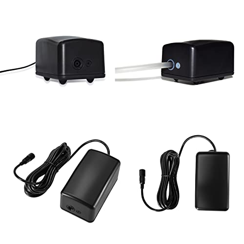 Solar Aquarium Oxygen Aerator Air Pump, Fishing Aerator with Pipe Air Bubble Stones for Garden Fish Tank Pool Pond
