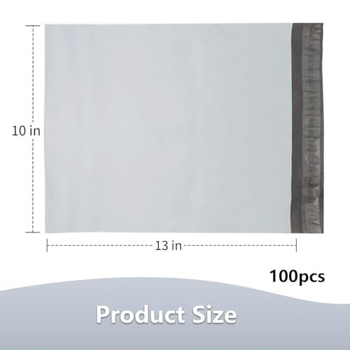 9527 Product Poly Mailers Envelopes Shipping Bags Self Sealing,100 Bags,10x13 inches,2.5 Mil (White) - color: White, size: 10"x13"|100Pcs