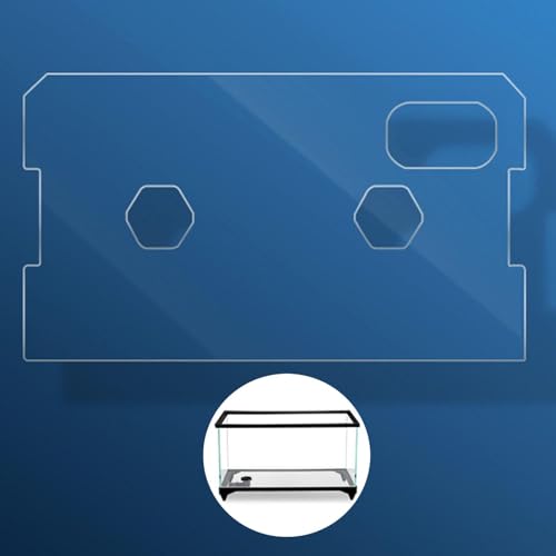 Tank Cover Tank Lid Transparent for Aquariums Without Center Aquarium Top Cover with Feed Holes, 400x230x4mm - color: 400x230x4mm