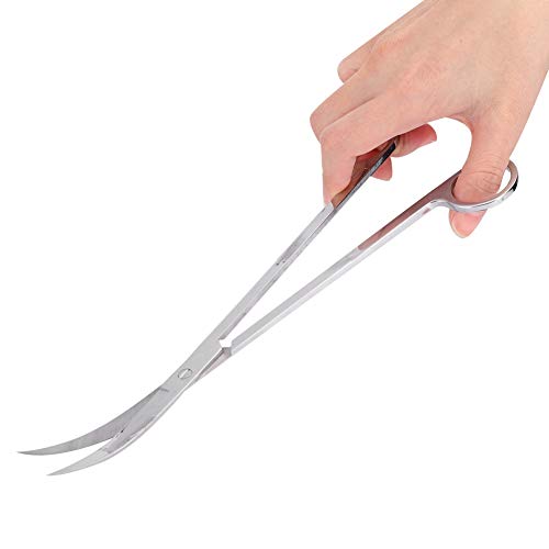 Semme Stainless Steel Plant Scissors for Aquarium Fish Ergonomic and Effortless Trimming Tool (Bend shears) - size: Bend shears