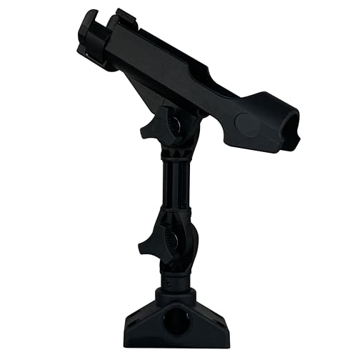 2 Pack Baitcaster/Spinning Rod Holder with Side Deck Mount - color: Extender Holder + Mount