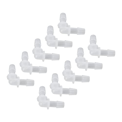 SUNGOOYUE Plastic Fitting 90 PE Elbow Hose Connector 6.4mm Same Diameter Tube Fitting for Pump Tube and Silicone Fish Tank Hose Connection Antiscratch Antirust (9.5mm) - size: 9.5mm
