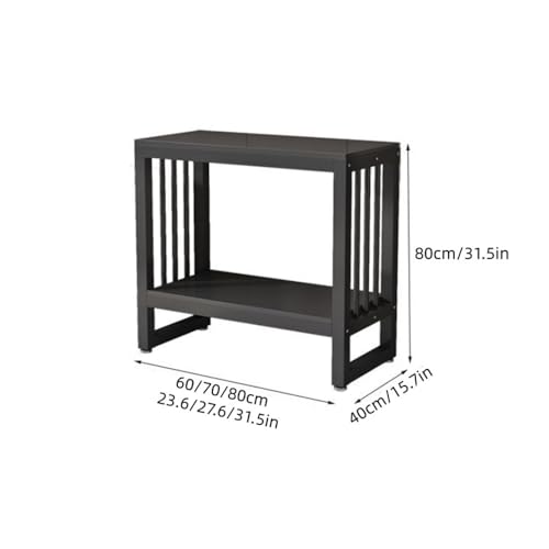 Double-layer Fish Tank Stand, Aquarium Stand with Metal Frame, Modern and Minimalist Storage Shelves, Fish Tank with Stand Use in Home, Office and Restaurant(White,70cm-27.6in) - color: White, size: 70cm-27.6in