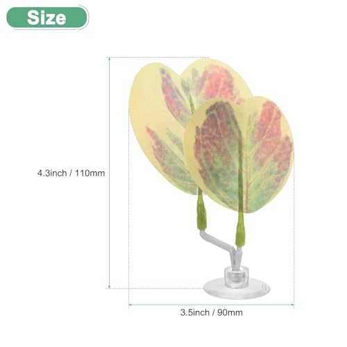 M METERXITY 1-Pack Betta Fish Leaf Pad, Hammock Plant Leaf Pad, Realistic Resting Fish Rest Bed for Fish Tank Decorations/Aquarium Accessories/Breeding [Pink Gradient, Heart-Shaped] - color: Pink Gradient