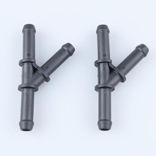 AC PERFORMANCE 5/16" Barbed Y Piece Pipe Hose Connector Joiner Tubing Splitter 3 Way for Rubber Hose, Pack of 2 - color: Y Shape - Fit for Rubber Hose, size: 5/16" - 2PCS