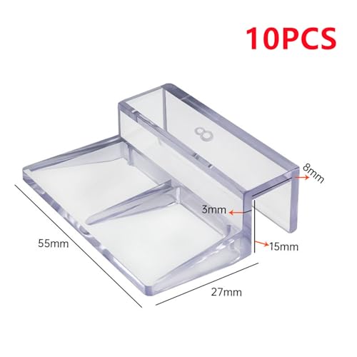 10PCS Transparent Acrylic Aquarium Cover Clip Bracket Holders Universal Lid Clips for Rimless Aquarium