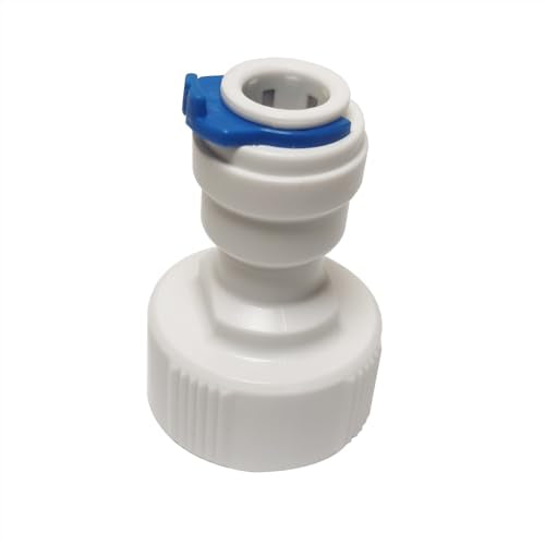 MALIDA 3/4 inch GHT Female Thread to 3/8 inch OD Quick Connect Adapter for RO Water Filter,NSF Certified Push to Connect Plastic Tube Fittings. （Pack 10） - size: 3/4" GHT thread to 3/8"