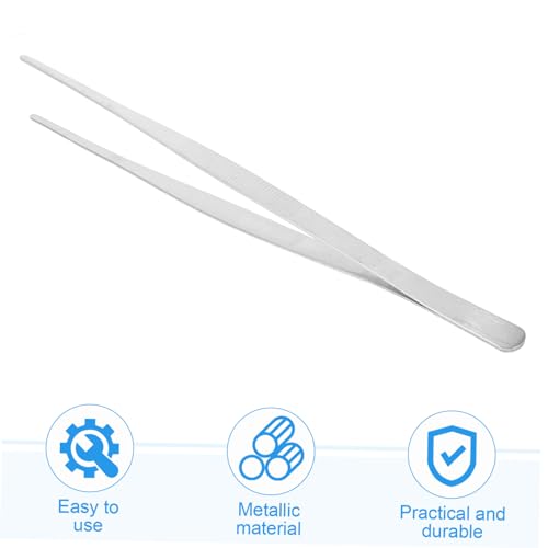 BESPORTBLE Stainless Steel Straight Tweezers for Aquarium Planting Durable and Flexible Precision Tool for Easy Water Plant Positioning