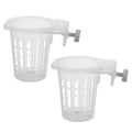 MiOYOOW Aquarium Plant Holder, 2PCS Wall-Hanging Fish Tank Plant Pot with Rooting Hole for Aquarium Plants Decorations