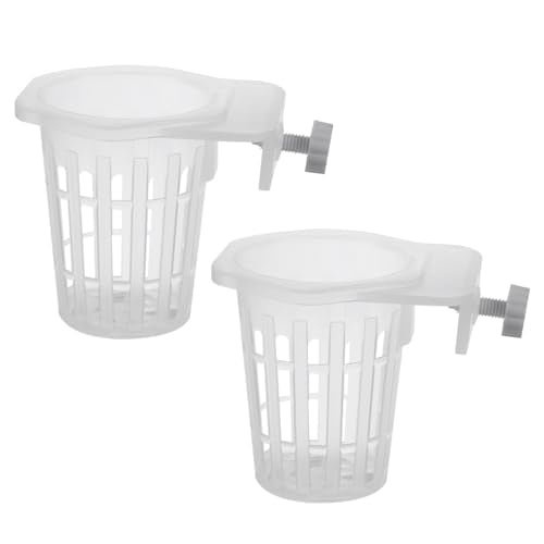 MiOYOOW Aquarium Plant Holder, 2PCS Wall-Hanging Fish Tank Plant Pot with Rooting Hole for Aquarium Plants Decorations