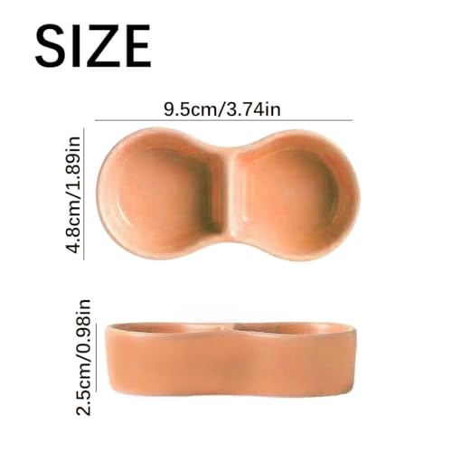 2 PCS Ceramic Hermit Crab Food Dish Reptile Water Dish Hermit Crab Water Bowl Aquarium Accessories for Bearded Dragon Gecko Lizard Snail Frog Turtle Tortoise