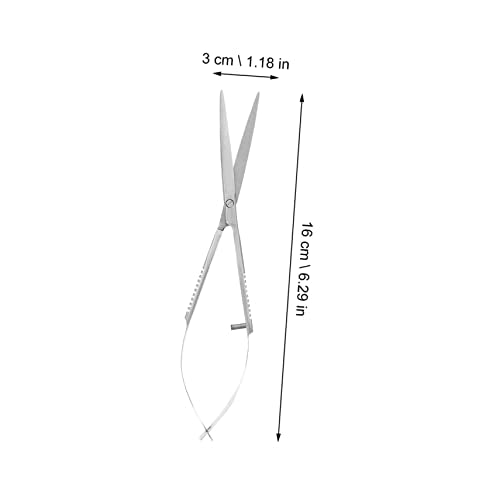 Toyvian Professional Spring Aquarium Scissors Stainless Steel Aqua-plant Trimming Tool for Aquascaping Portable Water Grass Clipper for Aquarium Maintenance