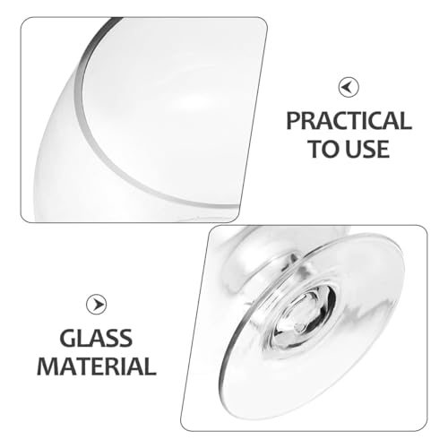 UKCOCO Elegant Glass Fish Bowl: Multi-Functional Betta Fish Tank, Desktop Goldfish Aquarium - Clear Glass Vase for Home Office Decor, 7.47 Inch