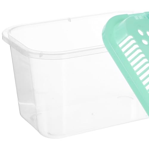 YARNOW 5pcs Small Portable Fish Tank, Travel Aquarium Transfer Container for Pet Fish, Transportable Solution for Kids, Car Trips, Beach & Transfer 5.3x3.4x2.8in - color: Sky-blue