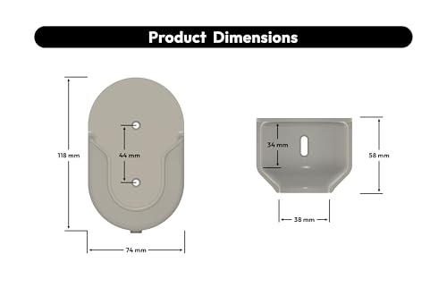 Nozzle Dock - Garden Hose Nozzle Holder | Wall-Mount Hook for Outdoor Spray Nozzles (Grey) - color: Gray