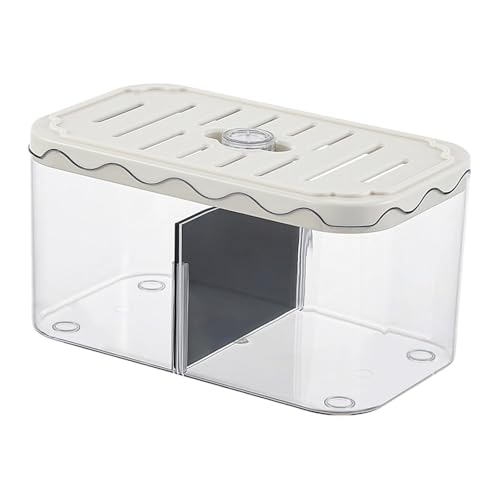 Aquarium Breeding Box, Small Aquarium, Multifunctional Table Decoration, Acclimation and Breeding Box for Clownfish, White