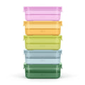 Ello Plastic Meal Prep Set BPA Free Plastic Food Storage Container with Silicone Boot and Airtight Lids, Dishwasher, Microwave, and Freezer Safe. - style: 3.7 Cup Meal Prep Meadow
