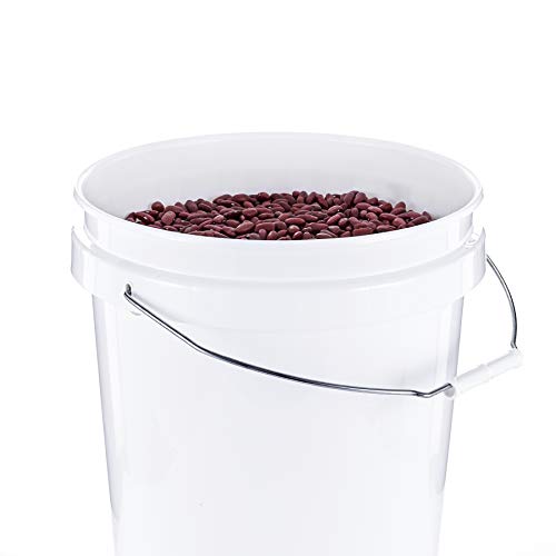 United Solutions 5 Gallon Bucket - 3 Pack, White, Heavy Duty BPA-Free Plastic Bucket, Comfortable Handle, Easy to Clean, Perfect for on The Job, Home Improvement, or Household Cleaning - color: White