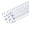 uxcell 10 Pcs Clear Plastic Rigid Tubing 7mm ID x 9mm OD, 0.5 Meters Length Round Polycarbonate Tubing for Aquarium Water Pipe, Water Cooling System, Plumbing - size: 7mm x 9mm