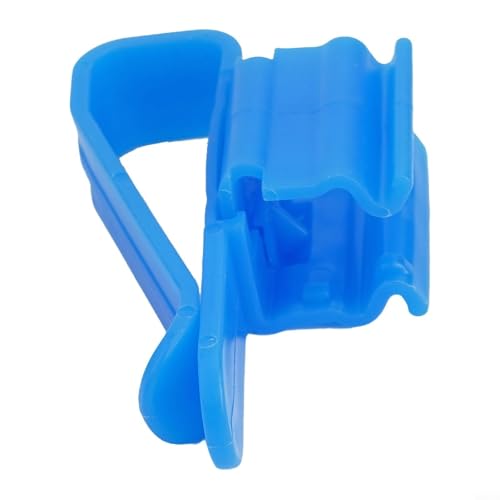 5-Pack ABS Plastic Fish Tank Clamp Water Pipe Holder, Secure Aquarium Hose Mounting for 8-16mm Diameter Tubes, Anti-Slip for Easy Cleaning and Water Change Maintenance in Tanks or Buckets, Black and - color: blue
