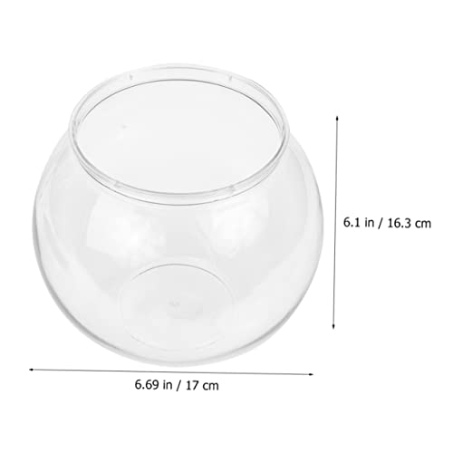 DOITOOL Round Fish Bowl for Betta Fish 3 Gallon Inexpensive Plastic Tank Portable Desktop Aquarium for Home Office