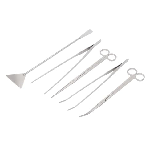 Aramox Aquascaping Plant Tool Kit, Stainless Steel Maintenance Tools Set for Beginners and Hobbyists, Precision Aquarium Tweezers and Scissors