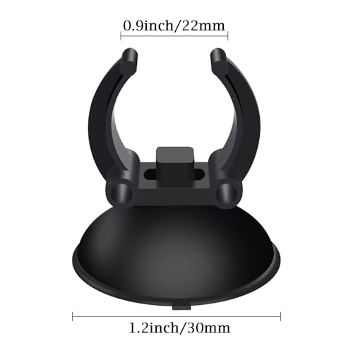 AQUANEAT 12 Pack Aquarium Suction Cups with Clip Black,for 1" Standard Aquarium Heater, Tubing Hose, Plant Fish Tank - size: 0.9inch